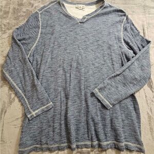 Tommy Bahama Blue Reversible V-Neck Pullover Sweatshirt Size 2XLT